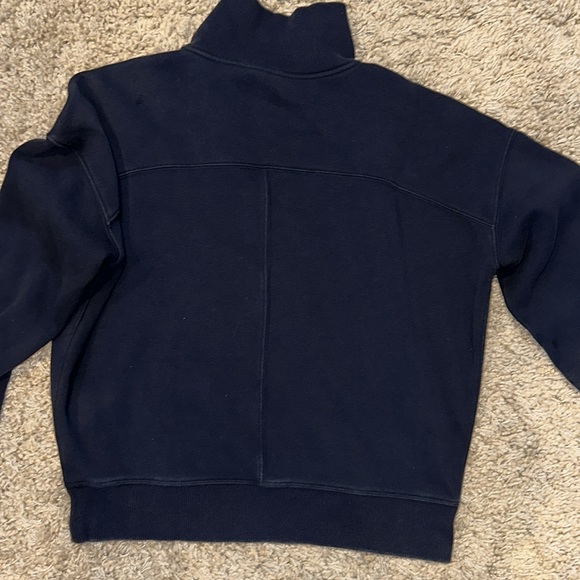 Athleta fleece lined quarter zip in navy size small - Picture 4 of 4